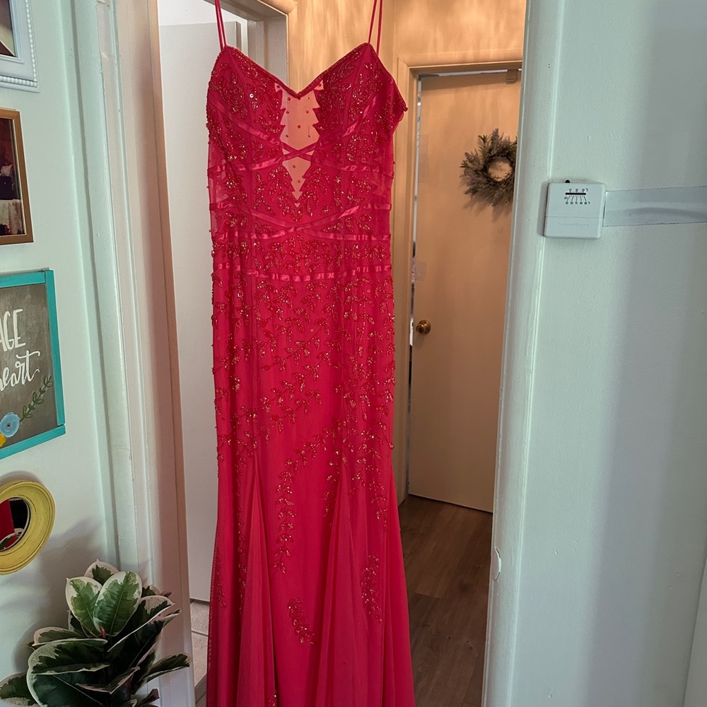 Sean Collection Vibrant Red Prom Dress